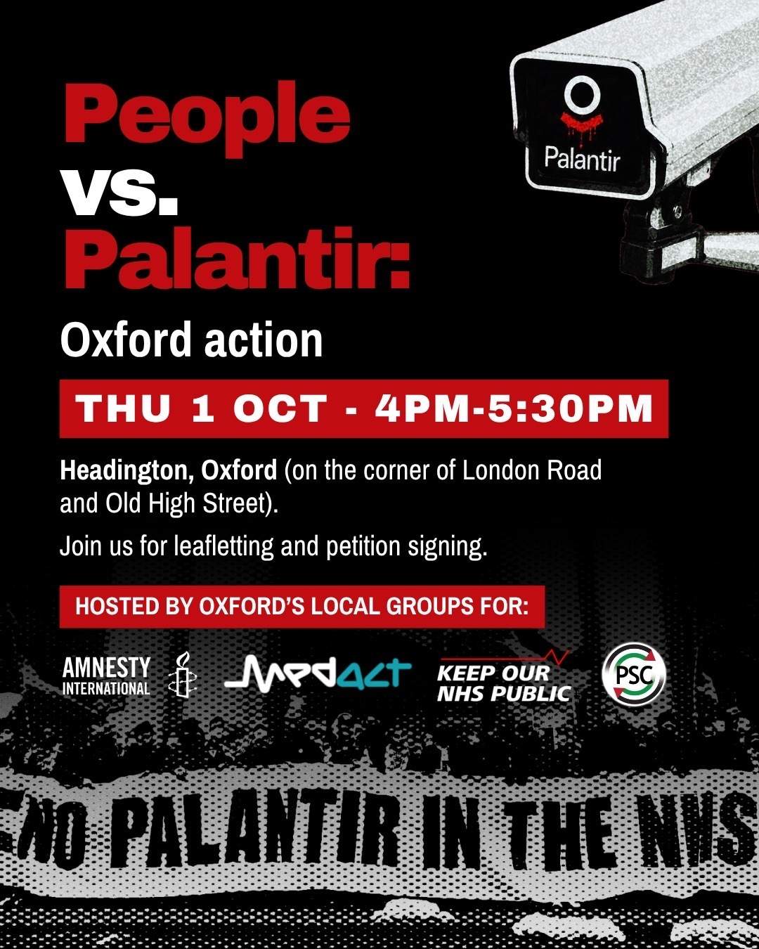 Action - People Vs Palantir Protest